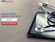 Tablet Screenshot of cobra-insurance.com